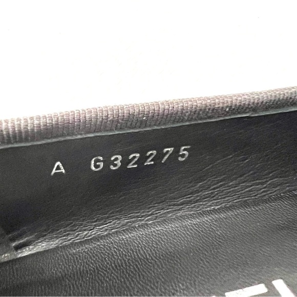 CHANEL | Tweed Cap Toe Loafers Flats CC Interlocking Logo Black Grey Plaid 36.5 - Picture 10 of 12